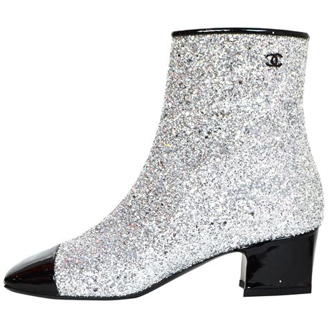 chanel glitter boots black|Chanel shoes customer service.